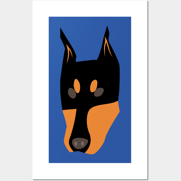 Doberman dog face Wall Art by CindyS